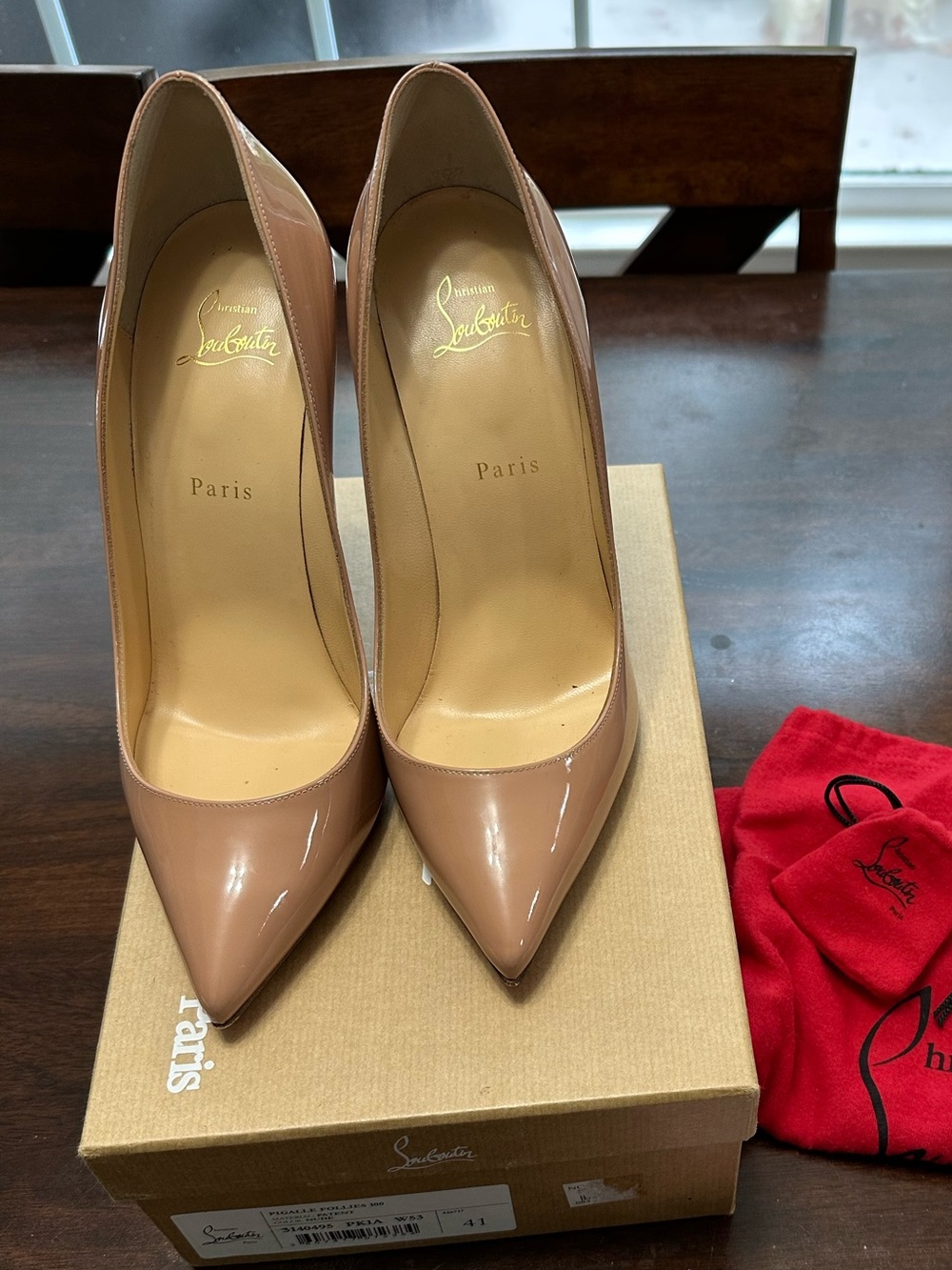 Christian Louboutin Pigalle Follies Nude Patent Leather
